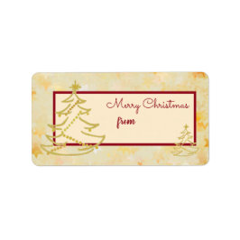 eleganter Weihnachtsbaum ラベル