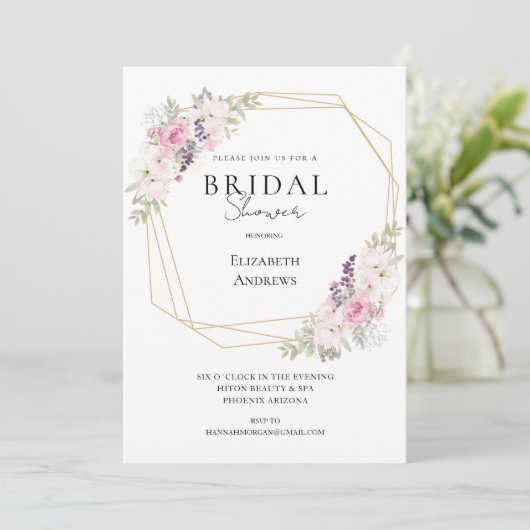 Elegantes Brautparty Boho Einladung 招待状 (スタンド正面)