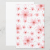 Elegantes Briefpapier mit Kirschblüten und Herzen (正面/裏面)
