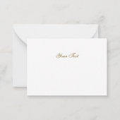 Elegantes Hochzeitsdesign mit Glocken und Rosen ノートカード (裏面)