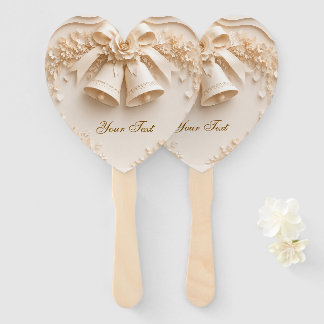 Elegantes Hochzeitsdesign mit Glocken und Rosen ハンドファン