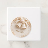 Elegantes Hochzeitsdesign mit Glocken und Rosen フェイバータグ (インサイチュ)