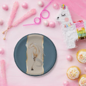 Elegantes Pappgeschirr mit edlem Pferdemotiv ペーパープレート (パーティー)