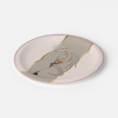 Elegantes Pappgeschirr mit edlem Pferdemotiv ペーパープレート (アングル)