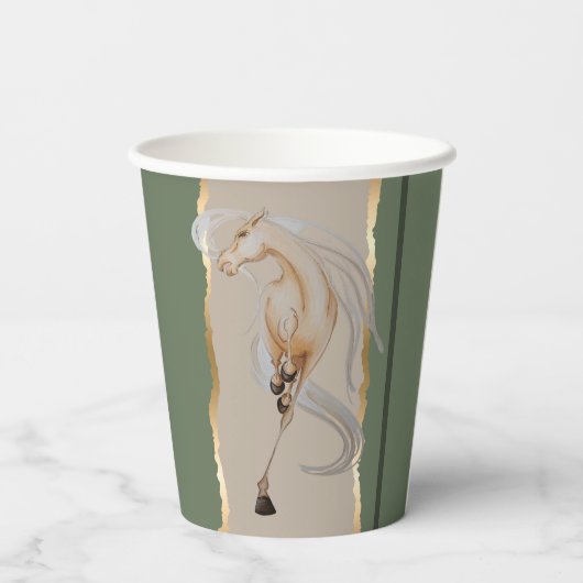 Elegantes Pappgeschirr mit edlem Pferdemotiv 紙コップ (裏面)
