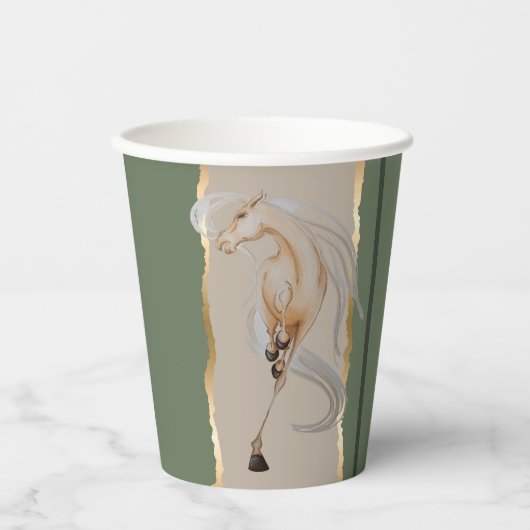 Elegantes Pappgeschirr mit edlem Pferdemotiv 紙コップ (正面)