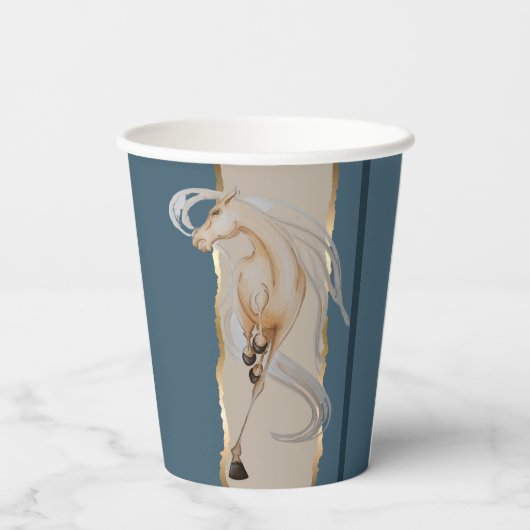 Elegantes Pappgeschirr mit edlem Pferdemotiv 紙コップ (裏面)