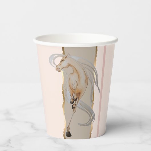 Elegantes Pappgeschirr mit edlem Pferdemotiv 紙コップ (裏面)