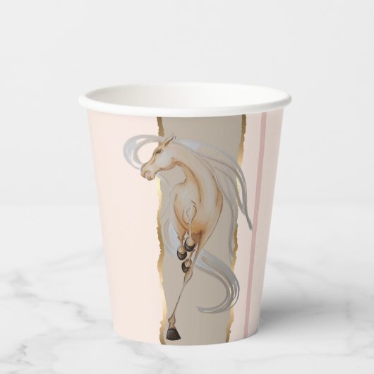 Elegantes Pappgeschirr mit edlem Pferdemotiv 紙コップ (正面)