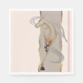 Elegantes Serviette mit edlem Pferdemotiv  スタンダードランチョンナプキン (正面)