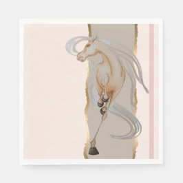 Elegantes Serviette mit edlem Pferdemotiv  スタンダードランチョンナプキン