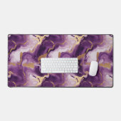 Elegantes vetas doradas y moradas デスクマット (キーボード&マウス)