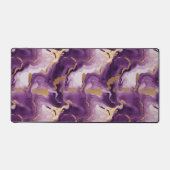 Elegantes vetas doradas y moradas デスクマット (正面)