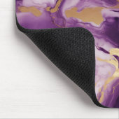 Elegantes vetas doradas y moradas マウスパッド (コーナー)