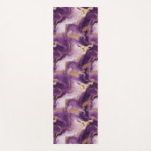 Elegantes vetas doradas y moradas ヨガマット (正面)