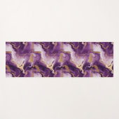 Elegantes vetas doradas y moradas ヨガマット (正面(横))