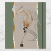 Elegantes Weinetikett mit edlem Pferdemotiv ワインラベル (シングルラベル)