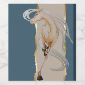 Elegantes Weinetikett mit edlem Pferdemotiv  ワインラベル (シングルラベル)