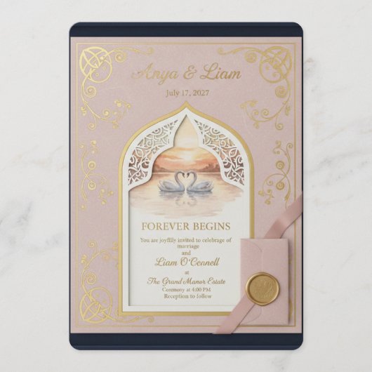 ElegantGoldWeddingInvitation プログラム (正面)