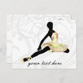 elegantly dressed ballerina in ivory ポストカード (正面/裏面)