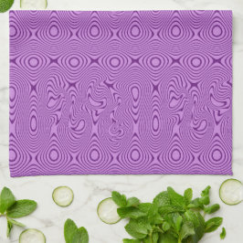 Elegantly Trippy Lines and Shapes Pattern キッチンタオル
