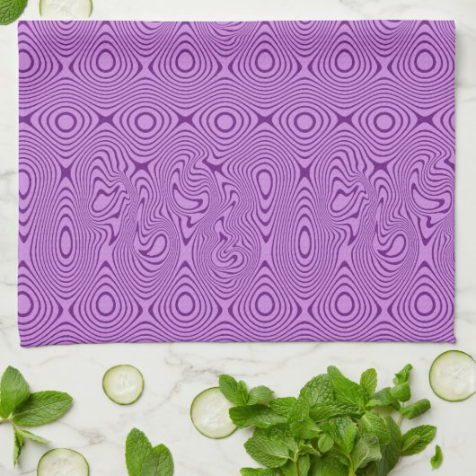 Elegantly Trippy Lines and Shapes Pattern キッチンタオル (折り畳み)
