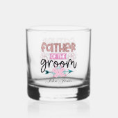Elegany Father Groomワードアート結婚's ウイスキーグラス (正面)