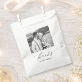 Elegat書道フォト結婚ズ・サンキュー フェイバーバッグ (クリップ留めされた状態)