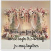 Elegentの結婚ステージとWelcome文字 シール (正面)