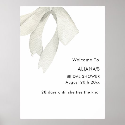 Elegent彼女は結び目のブライダルシャワーへようこそ ポスター (正面)