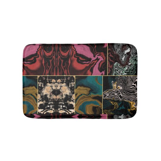 Elegent抽象芸術MARBLEパターン バスマット (正面)