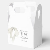 Elegent Bow彼女は結び目ブライダルシャワー フェイバーボックス (オープン)