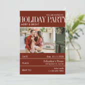 Elegent Green Magazine Cover Christmasパーティー シーズンカード (スタンド正面)