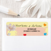 Elegent modren dazie flower ラベル (インサイチュ)