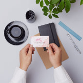 Elegent Professional Minimal Pink Hair Stylist 名刺