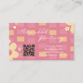 Elegent Retro Chic Pink Daisy Cute  名刺 (裏面)