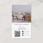 Elegent Social Media Instagramインテリアデザイナー 名刺 (裏面)