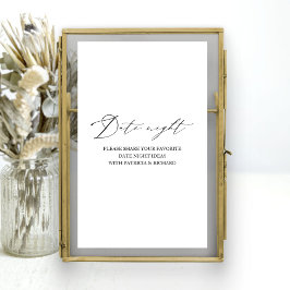 Elegnatブライダルシャワー日付Night Jarサイン ポスター