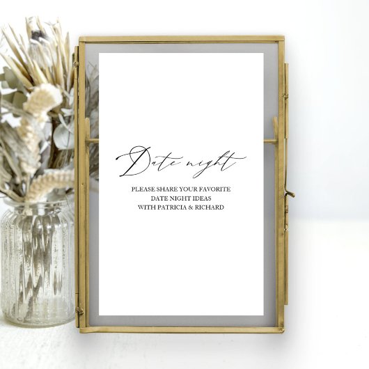 Elegnatブライダルシャワー日付Night Jarサイン ポスター