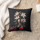 Elegy for a Fallen Song – Romantic Gothic Violin  クッション (ブランケット)