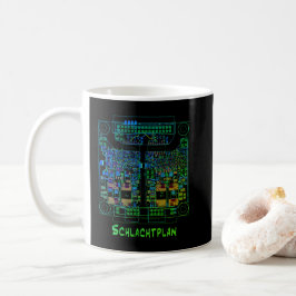 Elektrotechniker Tasse Schaltplan "Schlachtplan" コーヒーマグカップ