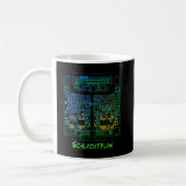 Elektrotechniker Tasse Schaltplan "Schlachtplan" コーヒーマグカップ (左)