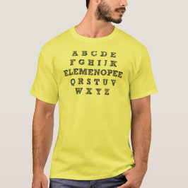 Elemenopee アルファベット おもしろ Tシャツ