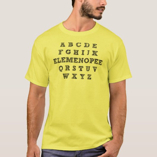 Elemenopee アルファベット おもしろ Tシャツ (正面)