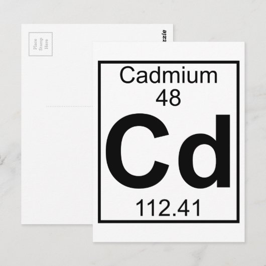 Element 048 - Cd – カドミウム(フル) ポストカード (正面/裏面)