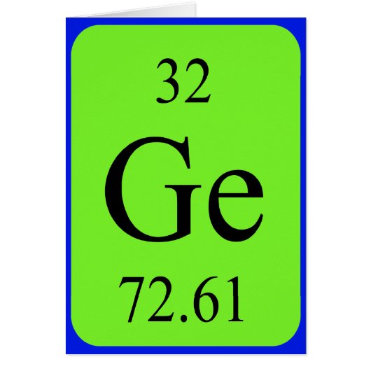 Element 32カード – Germanium (正面)