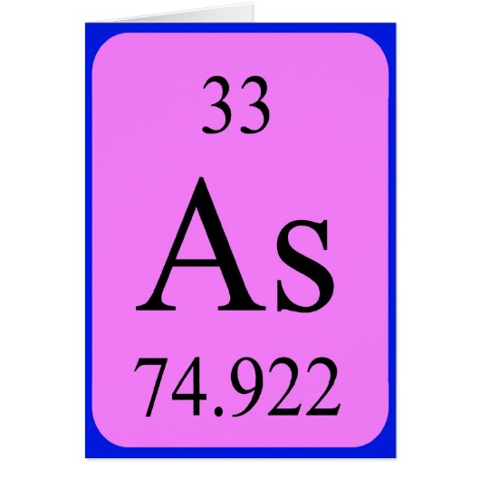 Element 33カード – ヒ素 (正面)