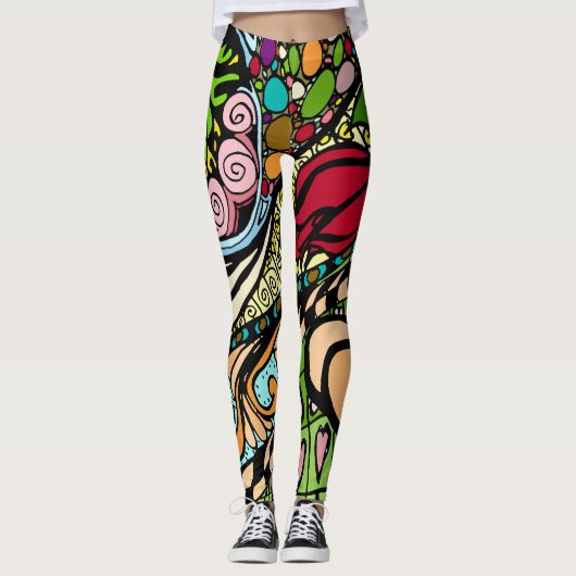 Element 9b Doodle Fine Art Leggings レギンス (正面)