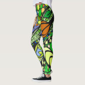Element 9b Doodle Fine Art Leggings green レギンス (左)