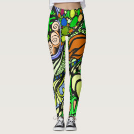Element 9b Doodle Fine Art Leggings green レギンス